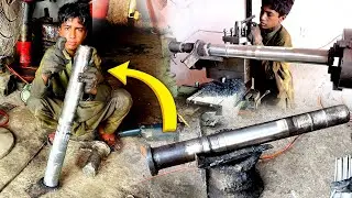 Repairing Process Of Excavator Boom Pin | Youngest mechanic repair excavator @skillsstories