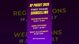 AP PGECET 2025 Web Counselling Registration Schedule Released