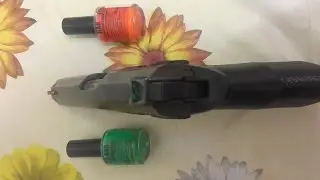Grand Power T-12 F маркирую целик и мушку рыболовным лаком