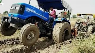Mahindra 265 😭ट्रैक्टर फसा और फिर Sonalika 45🤔 निकलने के लिए आया और फिर जो हुआ🤔😱#tractor 