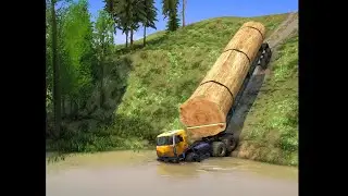 CRAZIEST Extremely dangerous logging truck transport skills