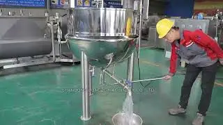 Steam Automatic Jacketed Kettle with Agitator #cookingmachine #cooking mixer #foodmachine #machine