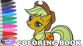 MLP Applejack Coloring Book Pages My Little Pony Applejack Coloring Pages Mane 6 MLPFiM Kids Art