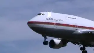 Landing Boeing 747-47C  Japan Air Force 20-1101 in Lisbon