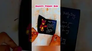 Teddy day card #valentinesday #diy #gift #shorts #teddybear
