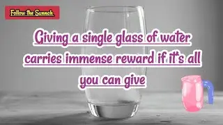 Giving water to drink carries immense reward | Follow the Sunnah