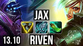JAX vs RIVEN (TOP) | 7 solo kills, 1.3M mastery, 700+ games | KR Diamond | 13.10