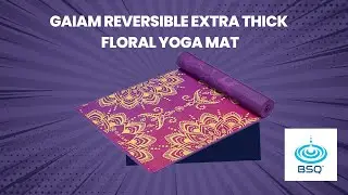 Gaiam Yoga Mat Premium Print Reversible Extra Thick Non-Slip Exercise Mat | BSQ STORE