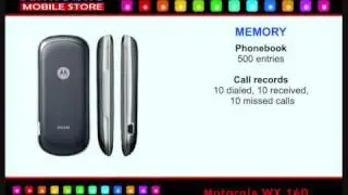 Motorola WX160 Mobile Phone Specification, Features and Slide show