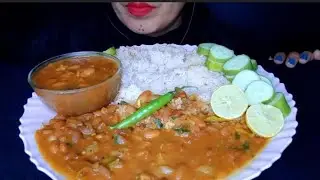 asmr eating rajma chawal mukbang big bites#spicybites