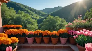 Quiet Nature Views with Blooming Flowers 🍃 Relaxing Music for Comfort, Sleep and Healing