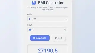 BMI Calculator with Neumorphic Design | HTML CSS JavaScript Project