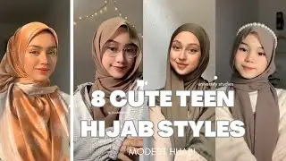 8 cute teen hijab styles ♡︎