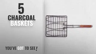 Top 10 Charcoal Baskets [2018]: Charcoal Companion Non-Stick Triple Fish Grilling Basket