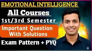 🚨Emotional Intelligence Important question with answer l All course 👍 #dusol 