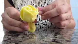 Passo a passo rosa sem cortador #rosas #biscuit #semcortador #diy