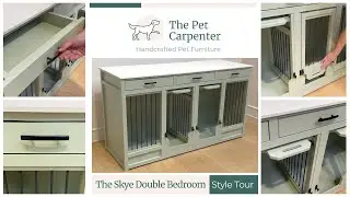 Double Dog Crate Pet Furniture Tour with Terrazzo Worktop