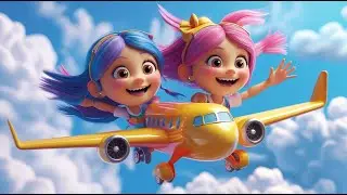Chunni Munni Flying the Airplane ✈️🎵 | Fun Aviation Song for Kids | Nursery Rhyme in English