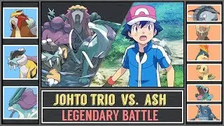 Ash vs. Johto Legend Trio (Pokémon Sun/Moon) - Battle of Legends