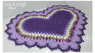 Tapete de Cora&ccedil;&atilde;o com tulipas Maria Diva 76x55 370 gramas AULA DESTRO
