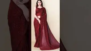 Top 10 maroon color saree || maroon color saree collection #sareelover #shorts #saree2023 #viral