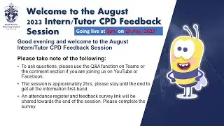 August 2023 Intern/Tutor CPD Feedback Virtual Workshop