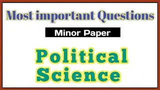 Most important Questions Minor Paper Political Science FYUGP Sem-4 Exam by EXAM-DiH