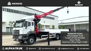 HOWO NX BOOM TRUCK 6X4 (10Tons) ,