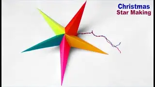 How to make Christmas Star at home included LED - Christmas star making - Christmas star
