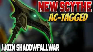 AQW- /Shadowfallwar NEW Rare Weapon CURSED SCYTHE OF NECROPOLIS Boss Drop From Noxus