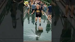 EPIC FAIL! Grandma Breaks the Glass Bridge 🚨