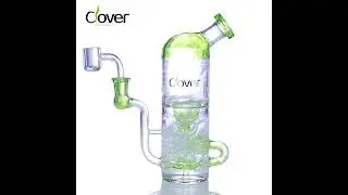 7.87-Inch Inline Perc Glass Rig WPE-675 with 14mm Female Joint and Dual-Chamber Design