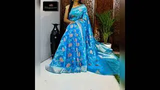WARM SOFT KORA PATTU with Allover MULTICOLOR Weaving Zari Temple Border  Rich Multicolor Zari Pallu