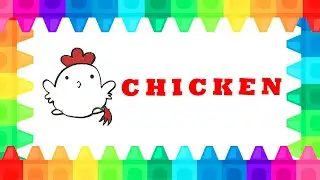 FUN DRAWING  -  CHICKEN SIMPLE DRAWING AND COLORING FOR KIDS