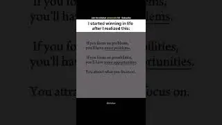 I Started Winning in Life After Realizing This 💯 | Focus Matters