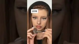 makeup trend 💯💕 2018 vs 2021#shorts #makeup