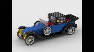 Lego 391 1926 Renault rotate 3d rendering