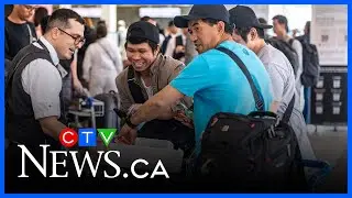 Line ups and frustration after Air Canada flights begin taking off