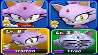 Sonic Forces vs Sonic Dash  - All Blaze  Skins - Android Gameplay Luna Blaze