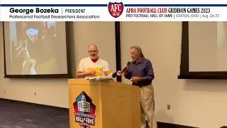 George Bozeka (Professional Football Researchers Association) opens APBA Football Club PFHOF event