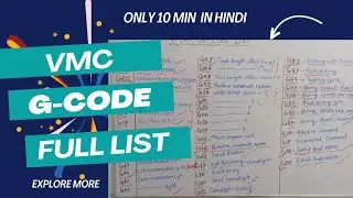 Full VMC G-Code list in hindi ! cnc programming