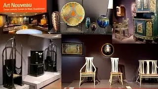 Musee d&rsquo;Orsay  SALLES 1  Art nouveau  La conception du meuble de Art nouveau, de la verrerie