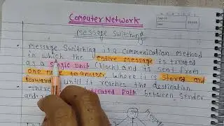 Lec-48 Message Switching in Computer Network Hindi