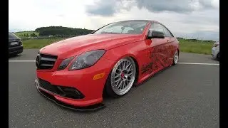 MERCEDES BENZ E-CLASS COUPE C207 ! RED COLOUR ! MBDESIGN WHEELS ! WALKAROUND ! LOWERED SHOWCAR !
