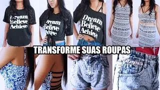 5 IDEIAS DE CUSTOMIZAÇÃO (cropped, short e vestido)