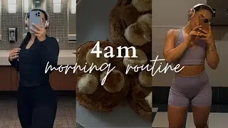 4am gym routine | lower body, breakfast, quick grwm