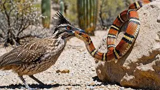 Roadrunner vs Snake: Desert Battle Caught on Camera.