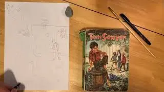 Tom Sawyer Watercolour sketch TIME-LAPSE!