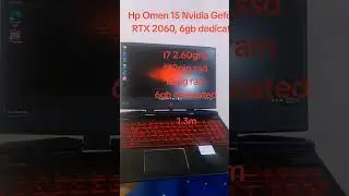 Hp Omen 15 Geforce RTX 2060, 6gb graphics, Core i7, 16gb Ram