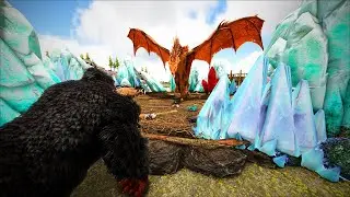 REWORKED CRYSTAL WYVERN QUEEN vs. LIQ GIGA/LIQ INDOM and MEGAPITHECUS | ARK Dino Battle 🦎